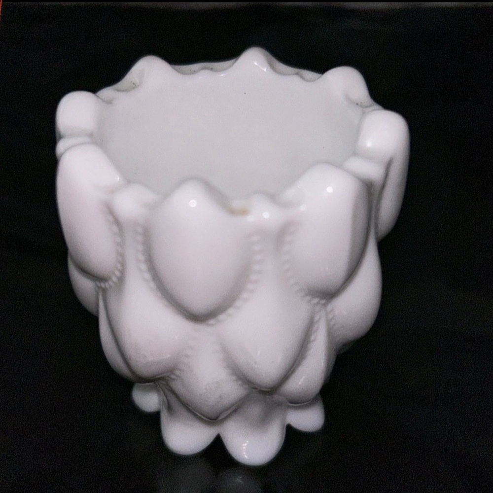 Vintage Frosteria Frisco Milk Glass Toothpick Holder